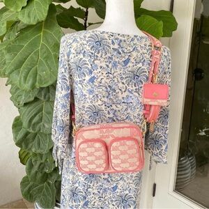 Michael Kors Pink and Cream Crossbody Bag